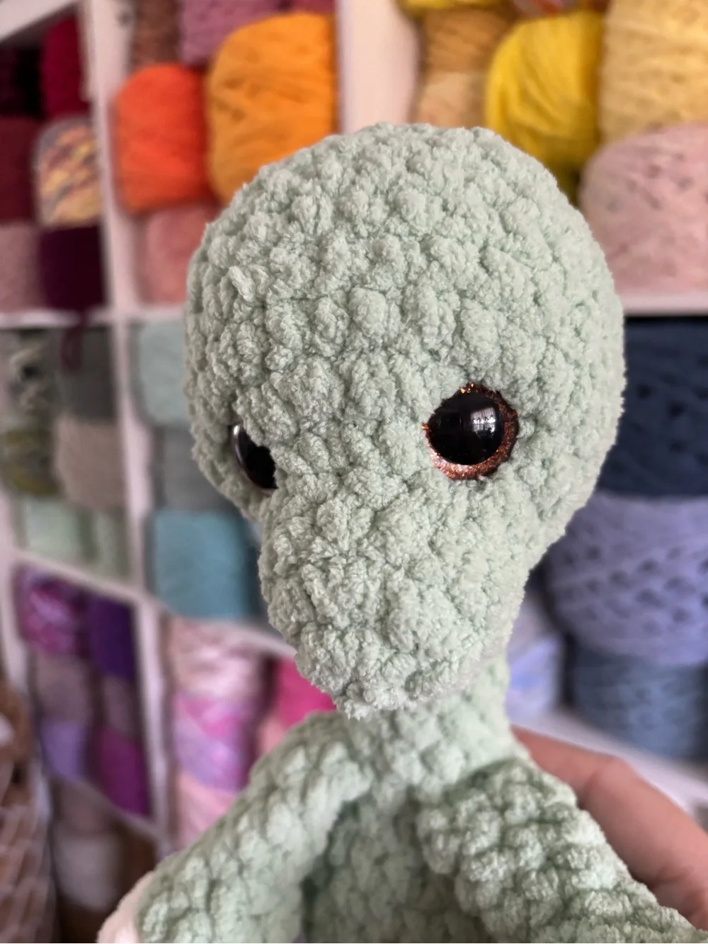 Crochet baby brachiosaurus plush handmade